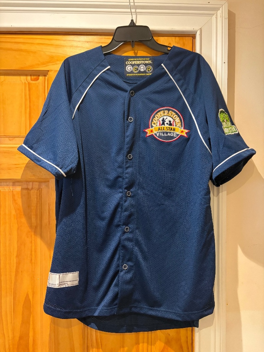 Cooperstown Baseball Jersey Navy Blue - Men’s Large